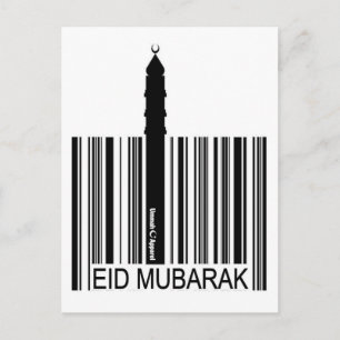 Carte Postale Code-barres Aïd Moubarak