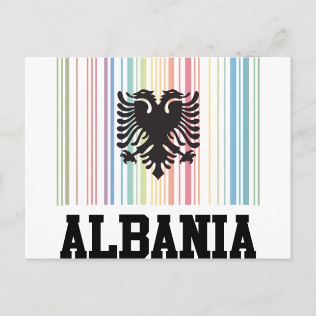 Carte Postale Code-barres Albanie (Devant)