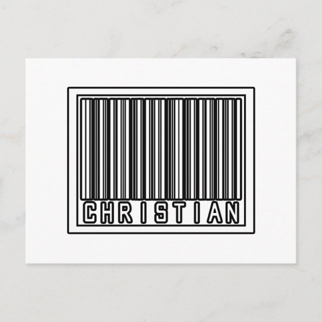 Carte Postale Code-barres chrétien (Devant)