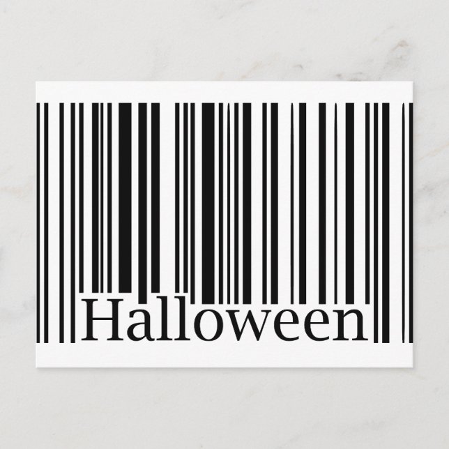 Carte Postale Code-barres Halloween (Devant)