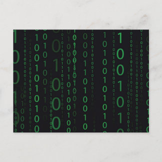 Carte Postale Code binaire descendant