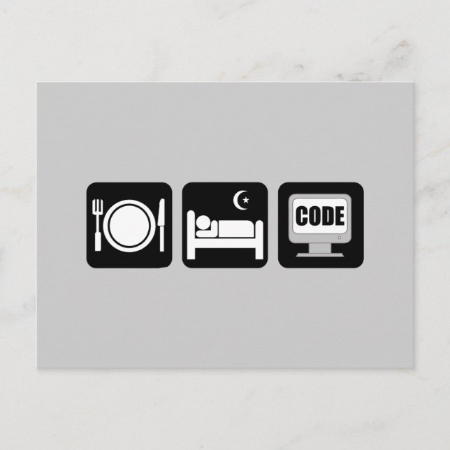 Carte Postale code de sommeil (Devant)