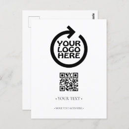 Carte Postale Code et logo QR de votre entreprise