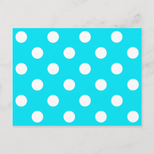 Carte Postale Code hexadécimal cyan pois 00E3F4