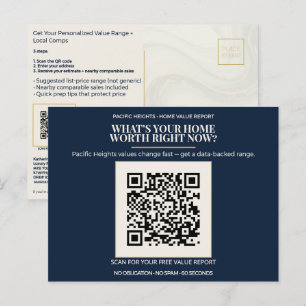 Carte Postale Code QR de la valeur de la maison de luxe de Pacif