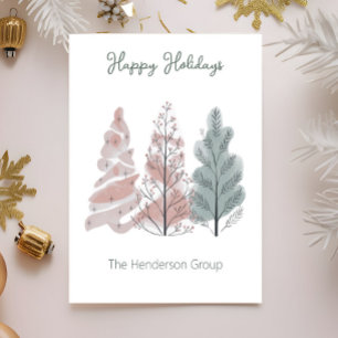 Carte Postale Code QR de l'entreprise d'arbres de fêtes joyeuses