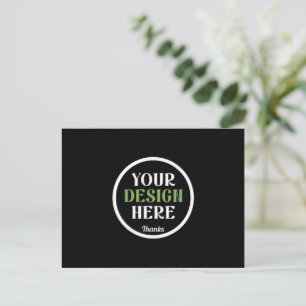 Carte Postale Code QR de logo noir personnalisé pour l'image de