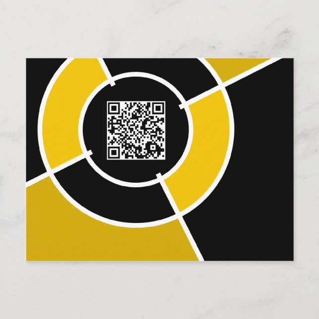 Carte Postale code QR du bullseye orange (Devant)