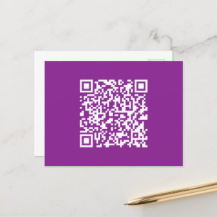 Carte Postale Code QR instantané avec l'URL de votre site web   