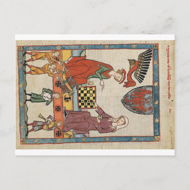 Carte Postale Codex Manesse - Markgraf Otto de Brandebourg (Devant)