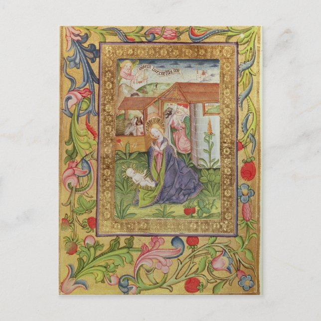 Carte Postale Codex Ser nov. 2599 f. 39v La naissance du Christ (Devant)