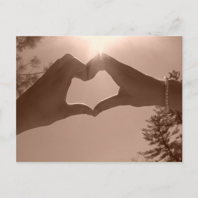 Carte Postale coeur (Devant)