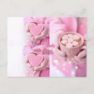 Carte Postale Coeur amour préparez-vous avec moi
