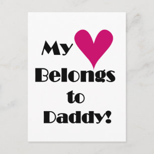 Carte Postale Coeur appartient à papa Tshirts et cadeaux