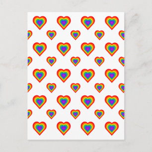 Carte Postale Coeur arc-en-ciel