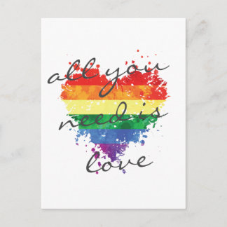 Carte postale - Cœur arc-en-ciel - tout ce dont vo