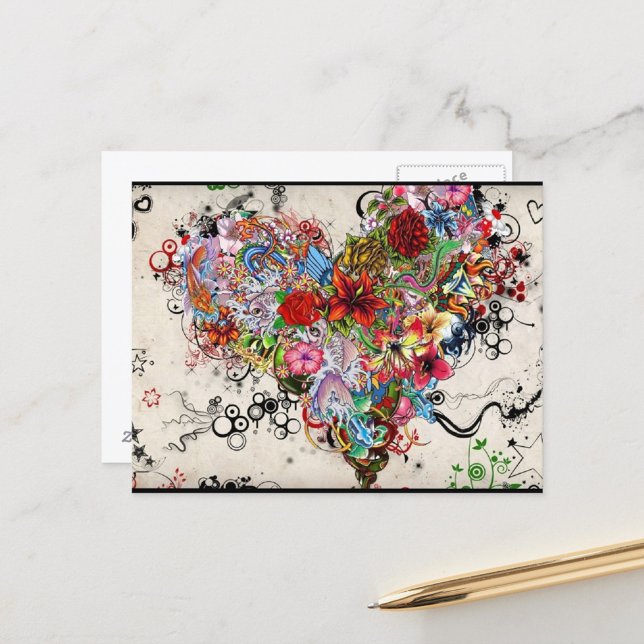 Carte Postale Coeur artistique (Size: Standard Postcard
Create your own vacation-worthy postcard!)