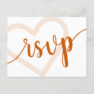 Carte Postale Coeur bébé   Automne Orange Flourdissant RSVP Entr