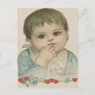 Carte Postale Coeur Bébé mignon Oubliez-Moi-Pas