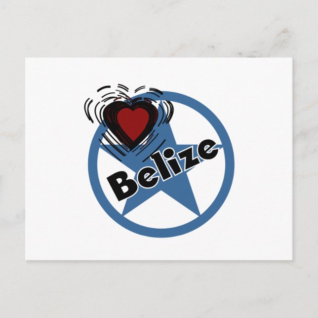Carte Postale Coeur Belize (Devant)