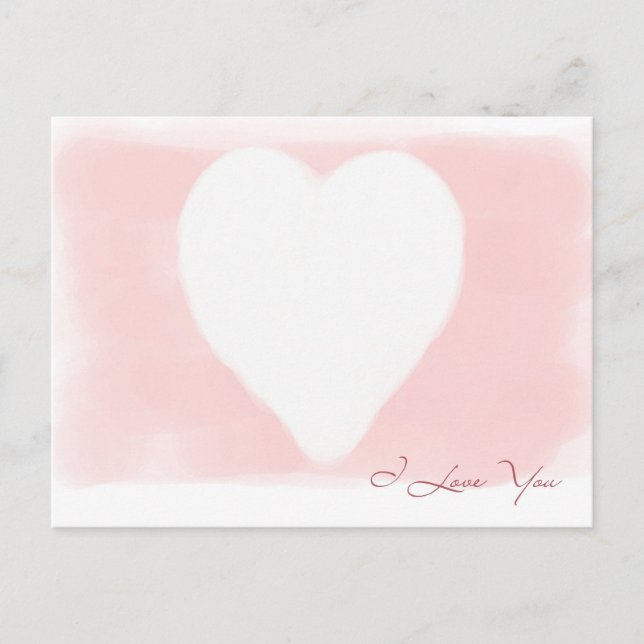 Carte Postale Coeur blanc (Devant)