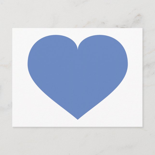 Carte Postale Coeur bleu bébé (Devant)