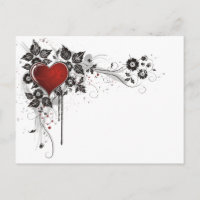 Coeur brillant, Feuilles & Fleurs - Original