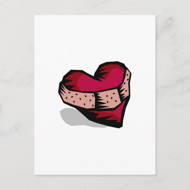 Carte Postale Coeur (cassé) (Devant)