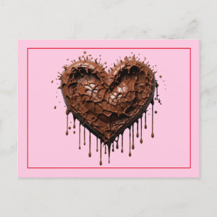 Carte Postale Coeur chocolat Valentine