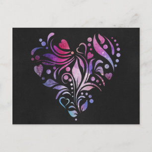 Carte Postale Coeur coloré
