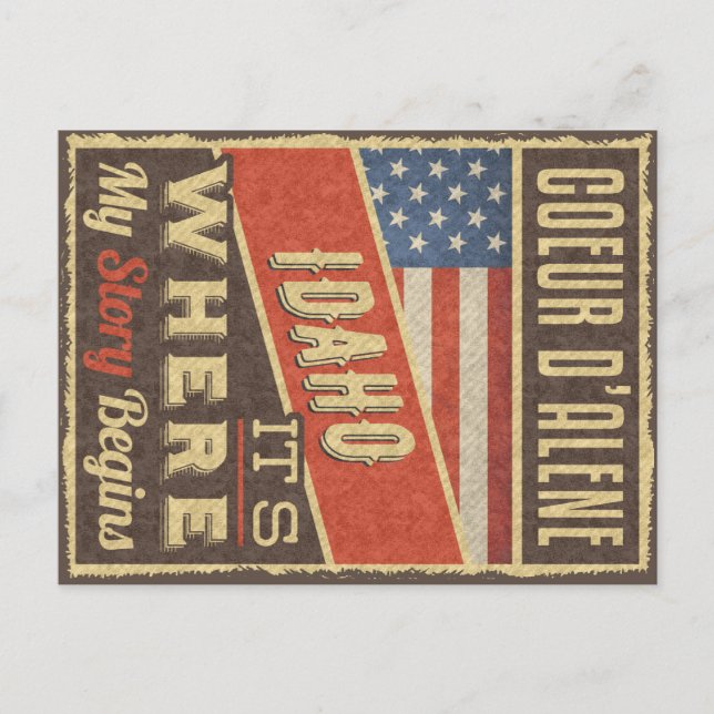 Carte Postale Coeur d’Alene Idaho (Devant)