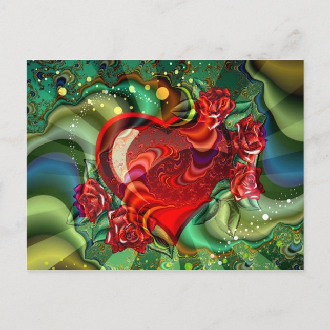 Carte Postale Coeur d'amour (Devant)