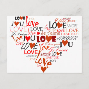 Carte Postale Coeur d'amour