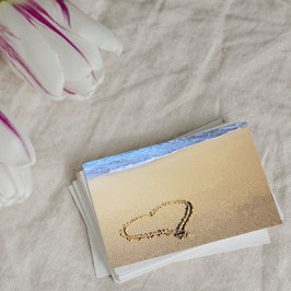Carte Postale Coeur dans le sable