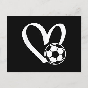 Carte Postale Coeur de balle de football