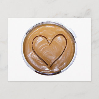 Carte Postale Coeur de beurre d'arachide
