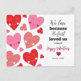 Carte Postale Cœur de Bible d'amour mignon de la Saint-Valentin