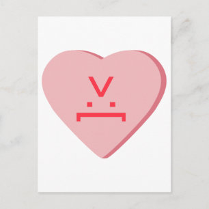 Carte Postale Cœur de bonbon - Visage de diable