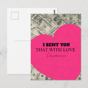 Carte Postale Cœur de colis mignon pour prisonnier à longue dist