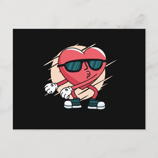 Carte Postale Coeur de fleur (Devant)