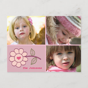 Carte Postale coeur de fleurs