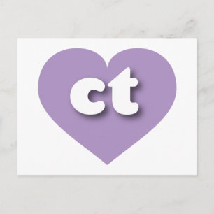 Carte Postale Coeur de lavande du Connecticut - J'aime