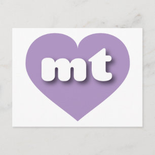 Carte Postale Coeur de lavande du Montana - J'aime mt