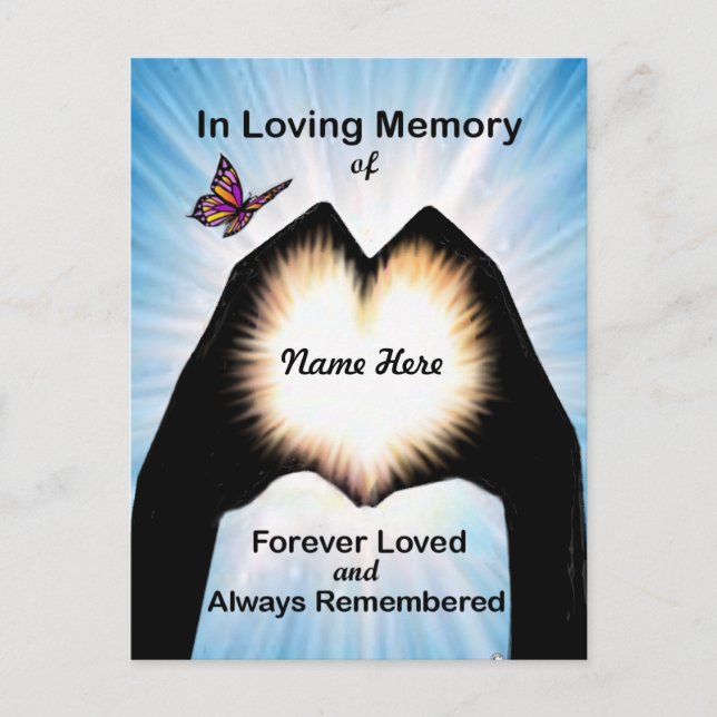 Carte Postale Coeur de main éternel (Devant)