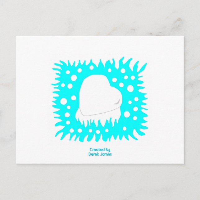 Carte postale Coeur de neige hivernale (Devant)