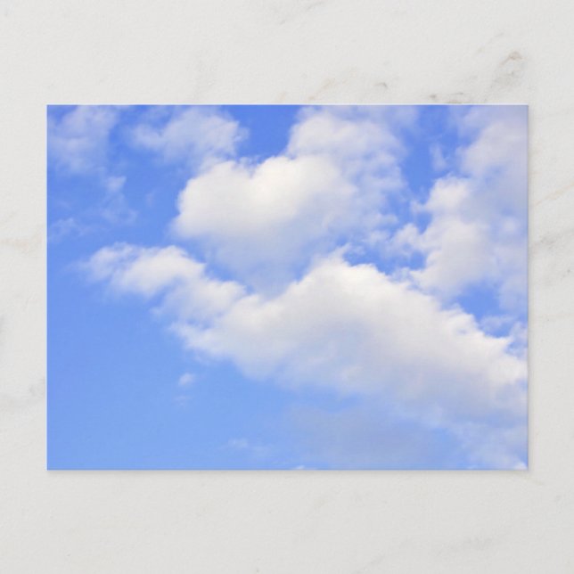Carte Postale Cœur de nuages (Devant)