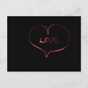 Carte Postale Coeur de peinture légère