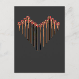 Carte Postale Coeur de soutien aux droits de la personne de main