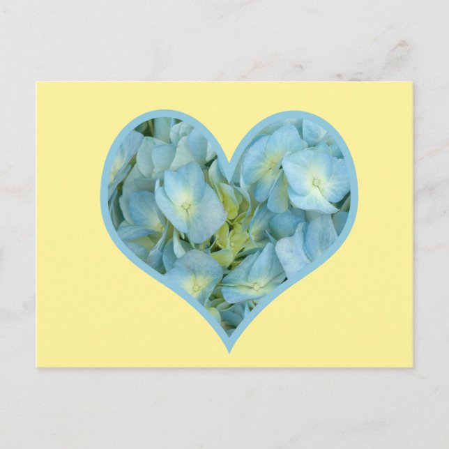 Carte Postale Coeur d'Hydrangea (Devant)