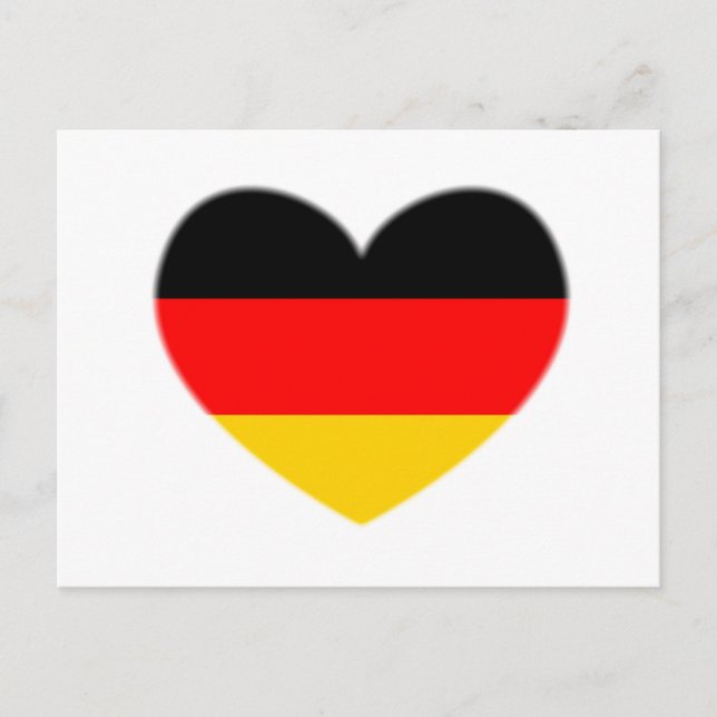 Carte Postale Coeur du drapeau allemand (Devant)